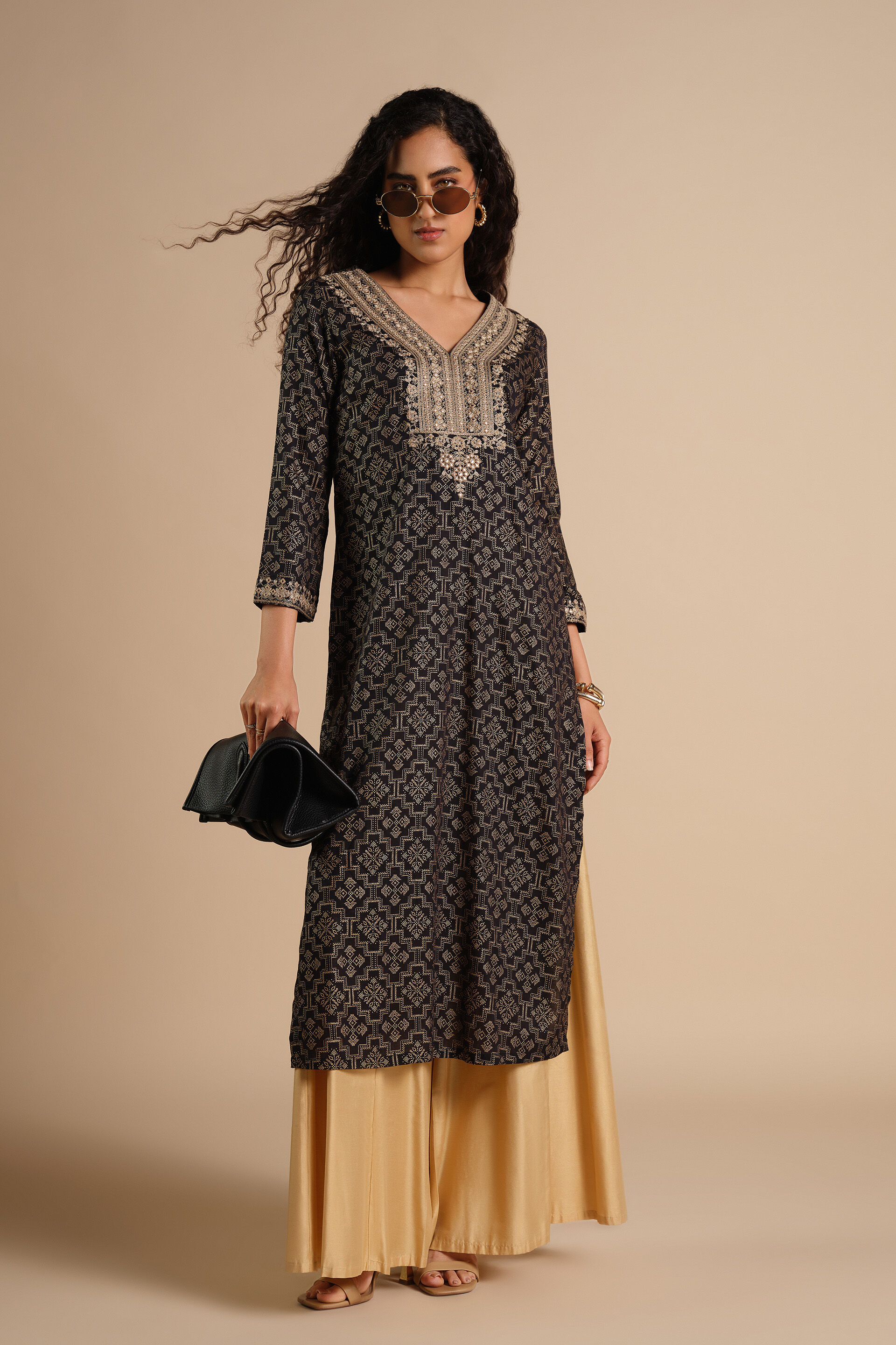 Man-mast Kurta, Black, image 2